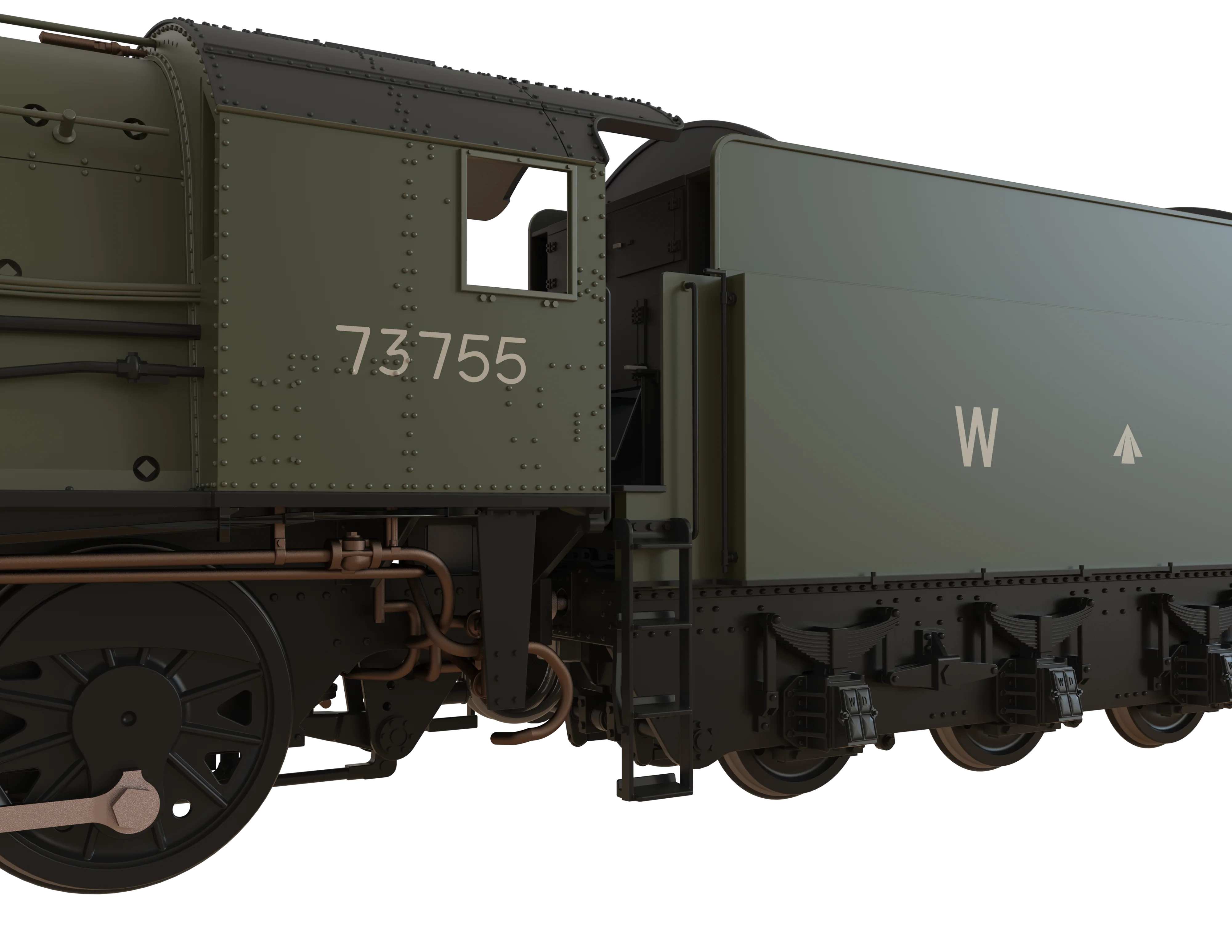 C1000Z WD Austerity 2-10-0 'Longmoor' War Department Green No.73755 Steam Locomotive - Image 15