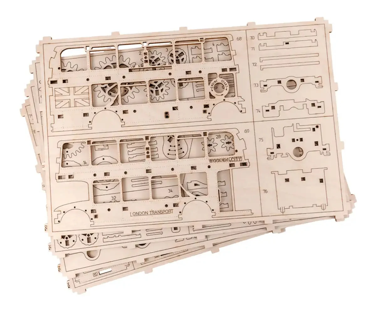 WR303 3D Wooden Bus Puzzle – London Bus - Image 6