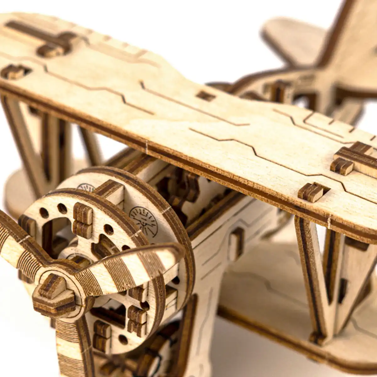 WR304 3D Wooden Plane Puzzle – Biplane - Image 4