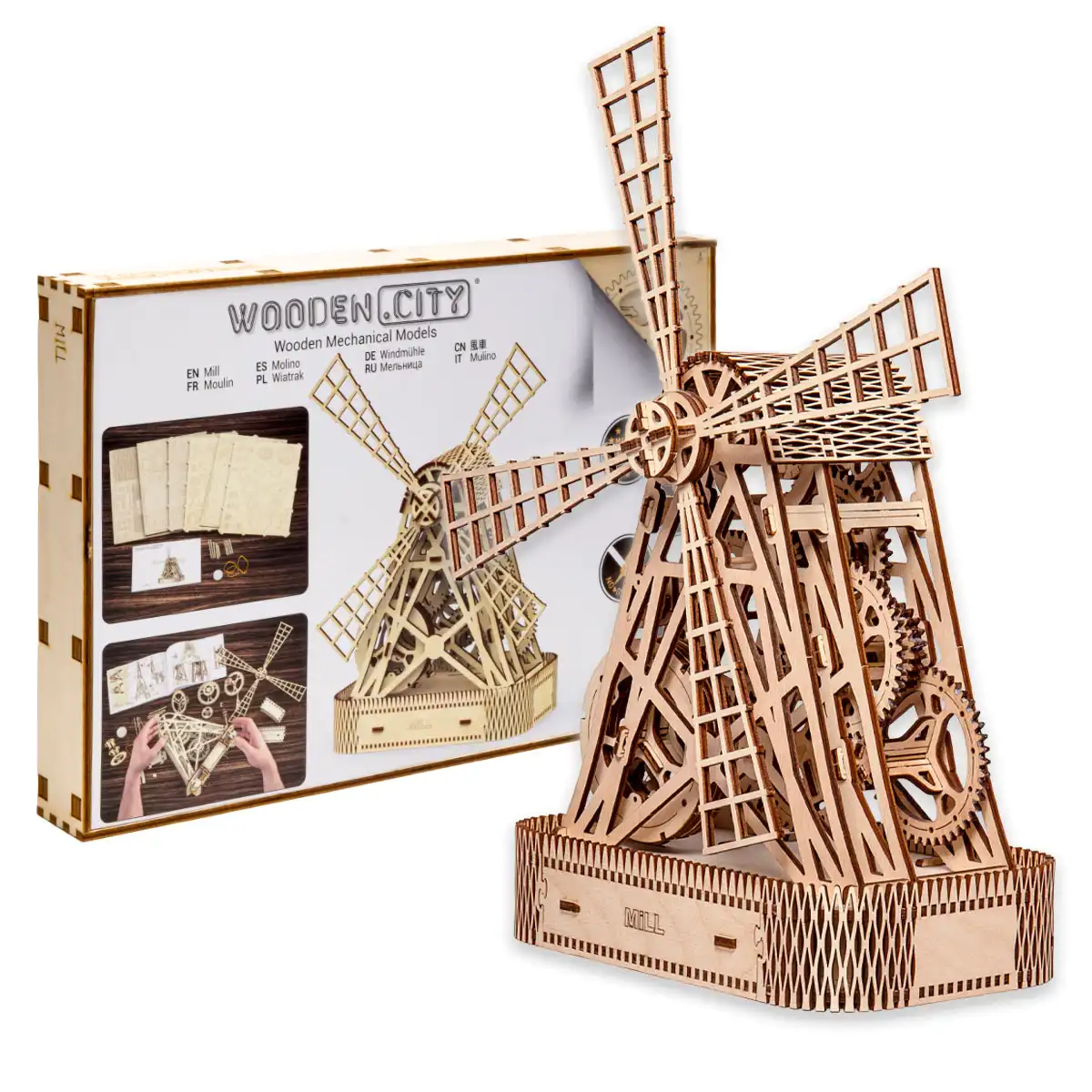 WR307 3D Wooden Puzzle – Windmill