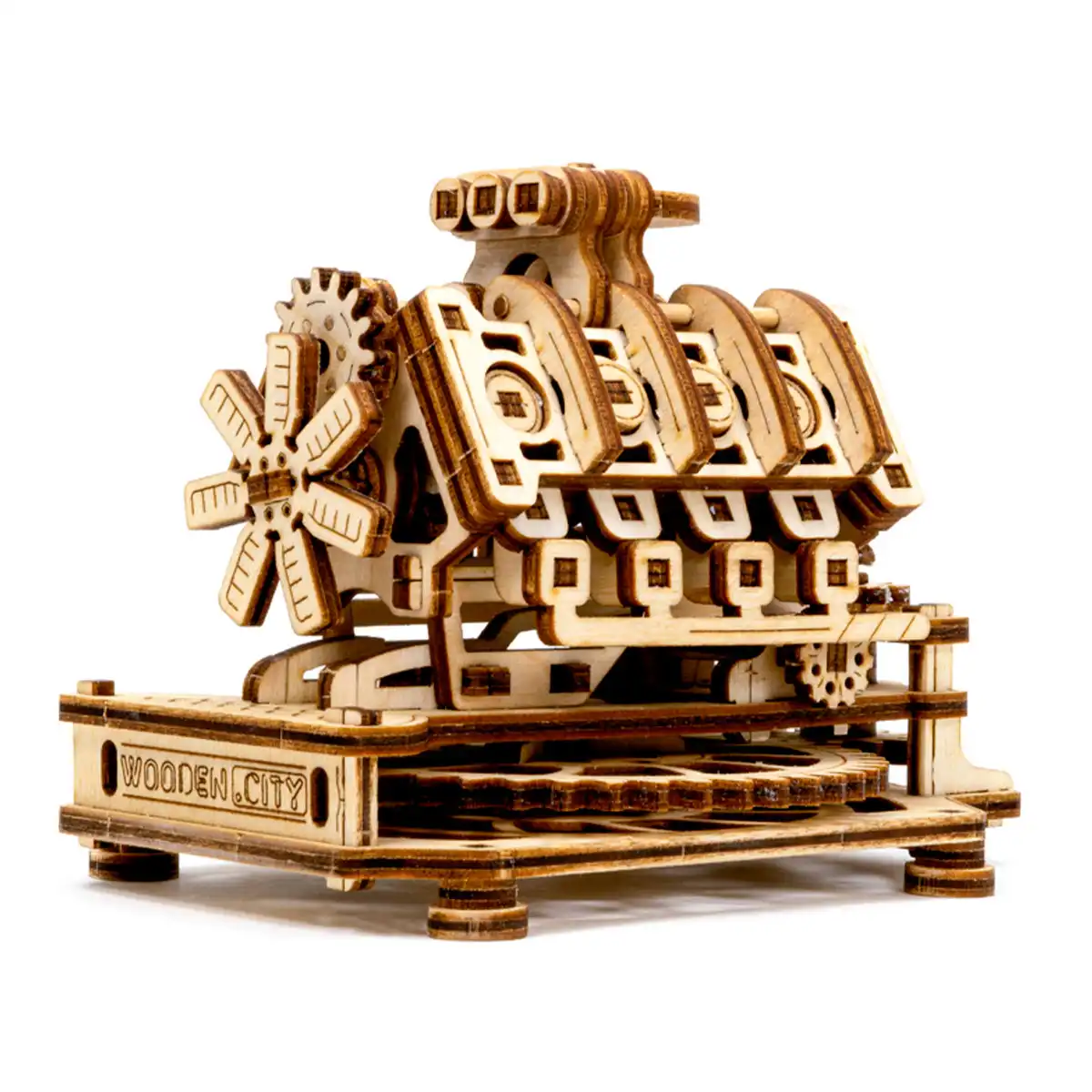 WR316 3D Wooden Mechanical Puzzle – V8 Engine - Image 2