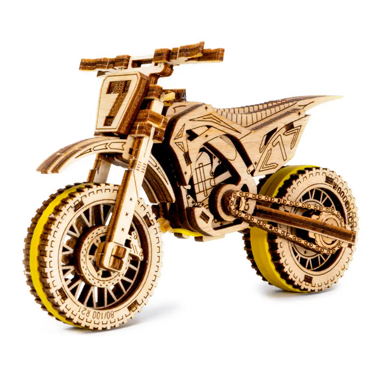 WR343 3D Wooden Motorbike Puzzle – Motocross - Image 2