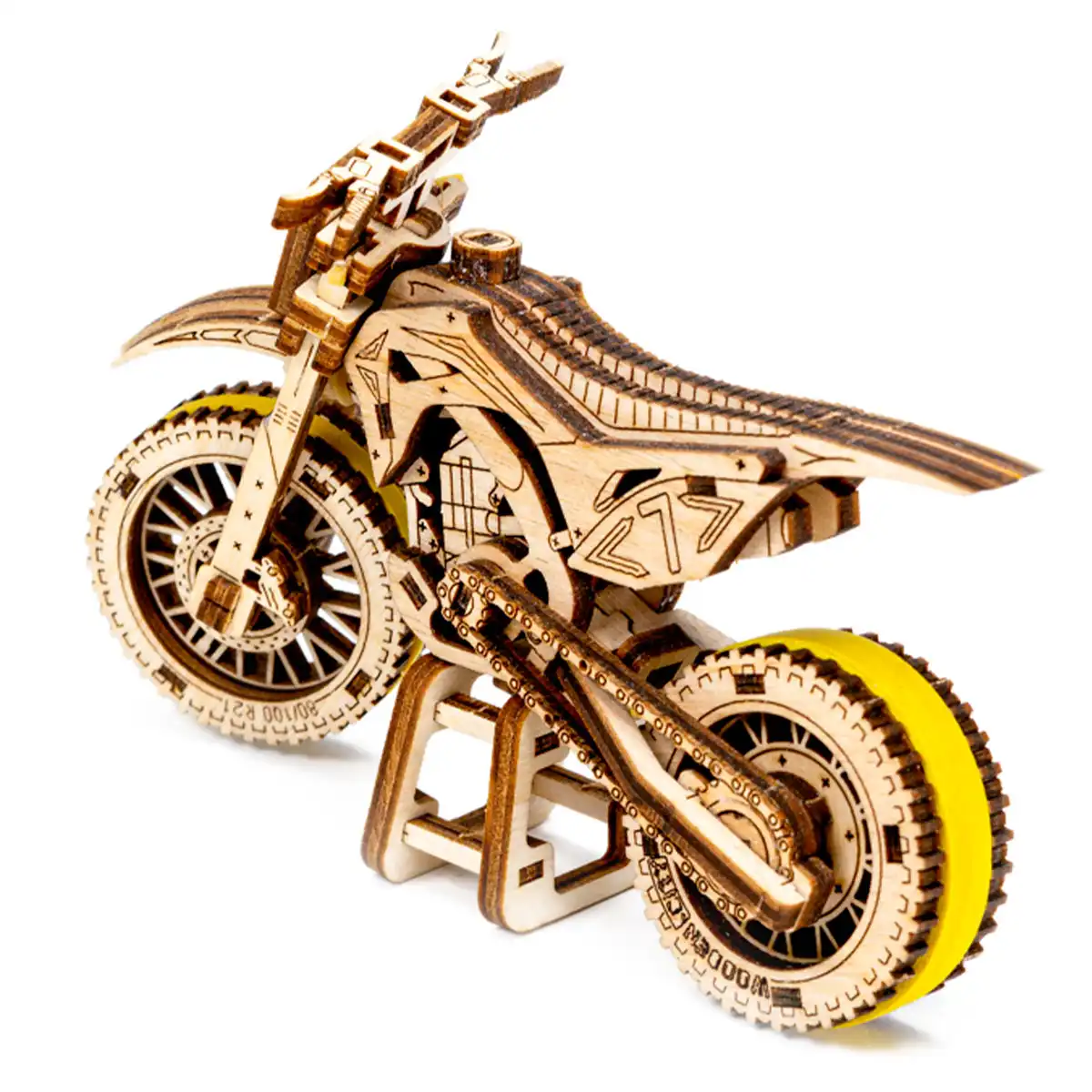 WR343 3D Wooden Motorbike Puzzle – Motocross - Image 4