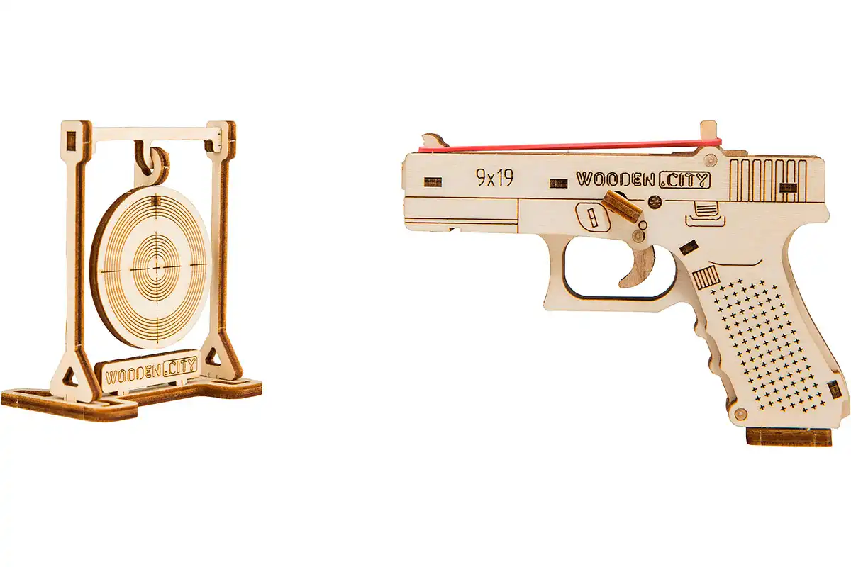 WR349 3D Wooden Gun Puzzle – The Guardian GLK-19 - Image 5
