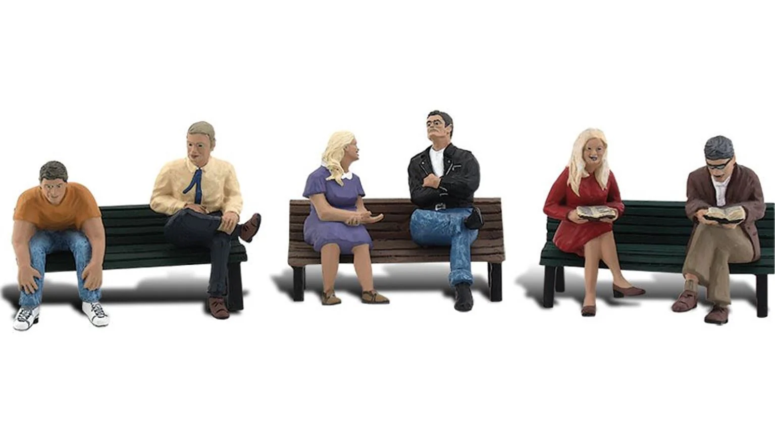 WA2206 A2206 Scenic Accents - People On Benches - N Scale