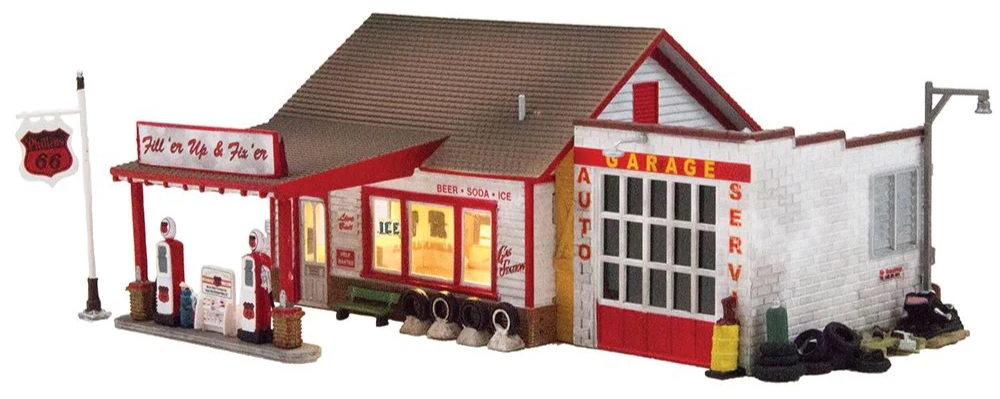 WBR4922 Woodland Scenics - N Gauge Buildings - Fill'er Up And Fix'er
