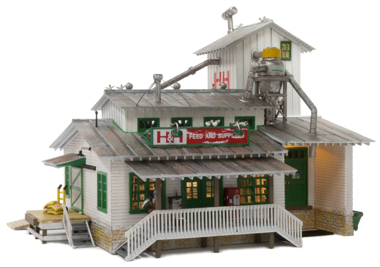 WBR4949 BR4949 Woodland Scenics - N Gauge Buildings - H & H Feed Mill