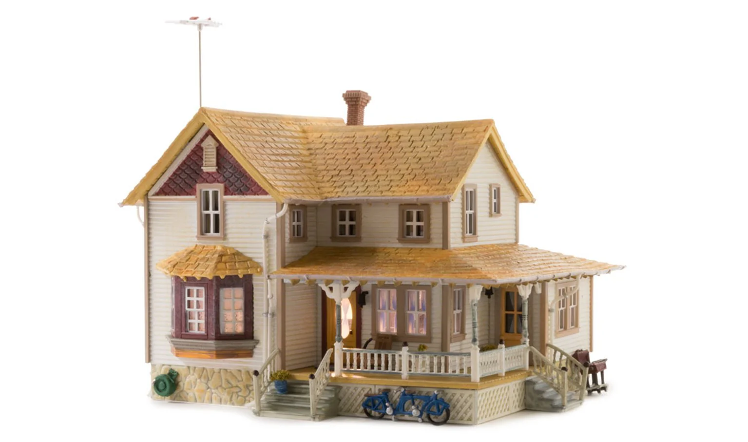 WBR5046 BR5046 Woodland Scenics - HO Scale Buildings - Corner Porch House