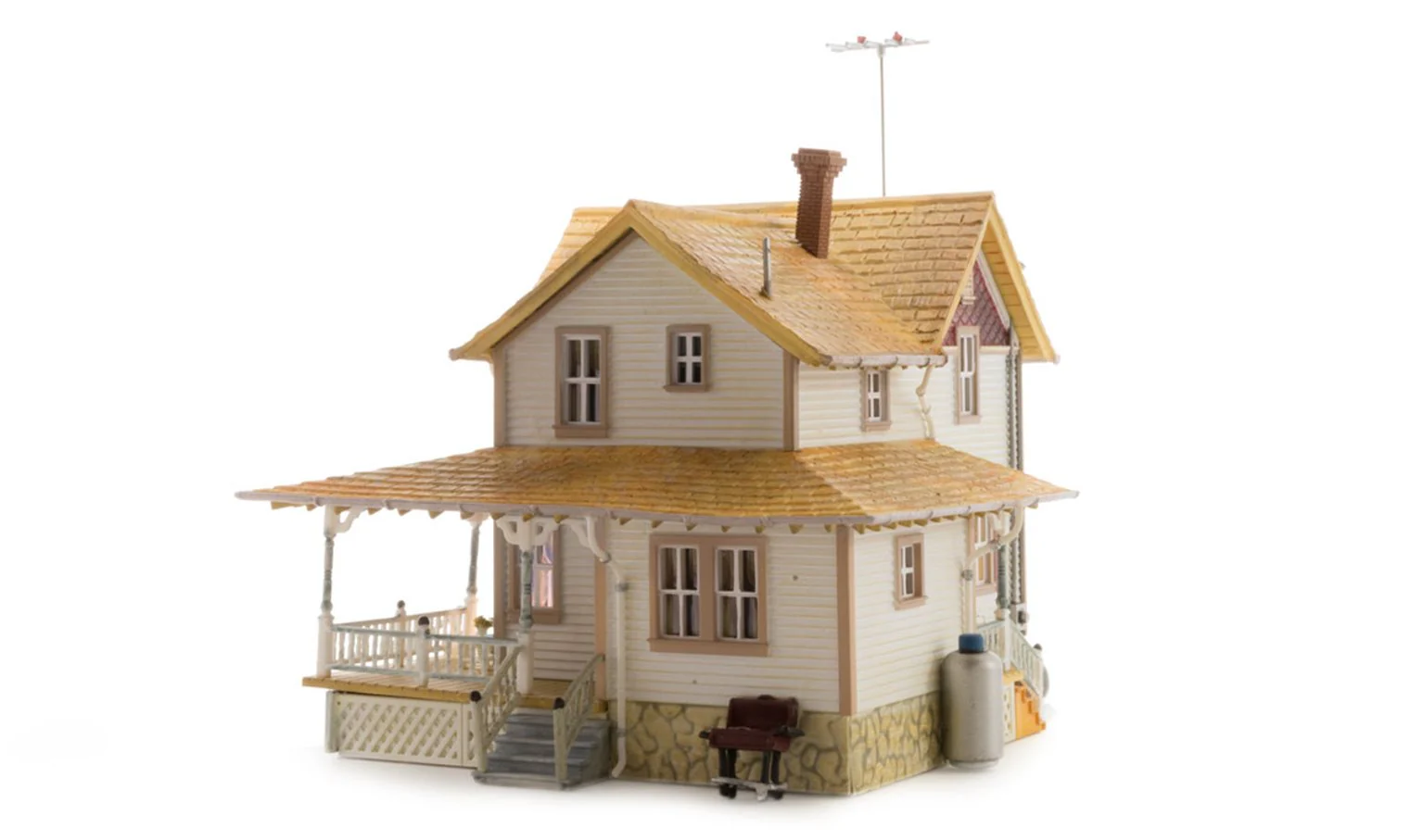 WBR5046 BR5046 Woodland Scenics - HO Scale Buildings - Corner Porch House - Image 2