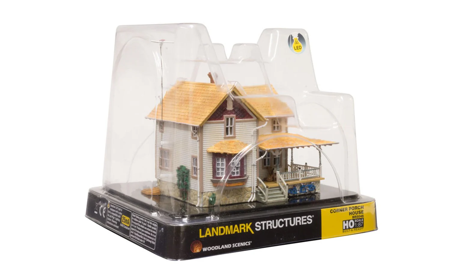 WBR5046 BR5046 Woodland Scenics - HO Scale Buildings - Corner Porch House - Image 5