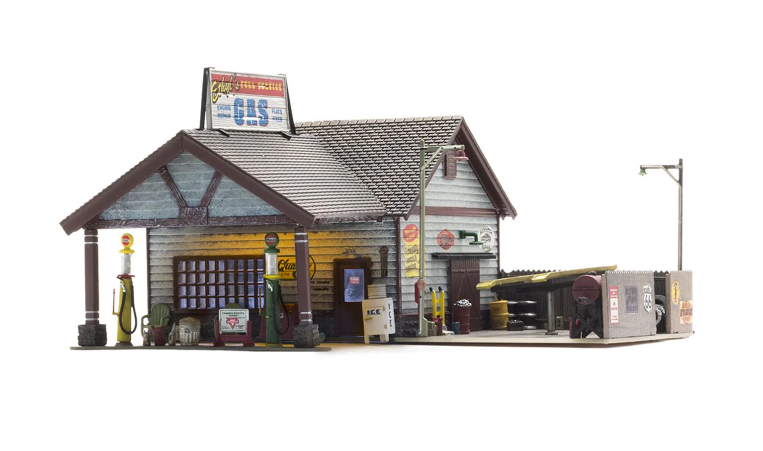 WBR5048 BR5048 Woodland Scenics - HO Scale Buildings - Ethyl's Gas & Service