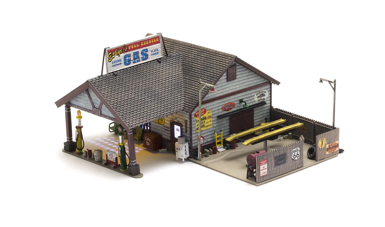 WBR5048 BR5048 Woodland Scenics - HO Scale Buildings - Ethyl's Gas & Service - Image 4