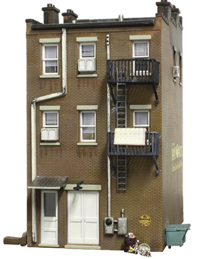 WBR5051 BR5051 Woodland Scenics - HO Scale Buildings - Betty's Burning Building - Image 3