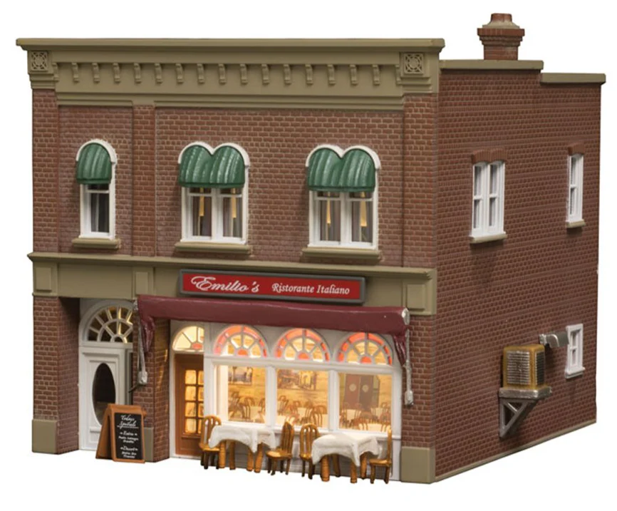 WBR5055 BR5055 Woodland Scenics - HO Scale Buildings - Emilio's Italian Restaurant
