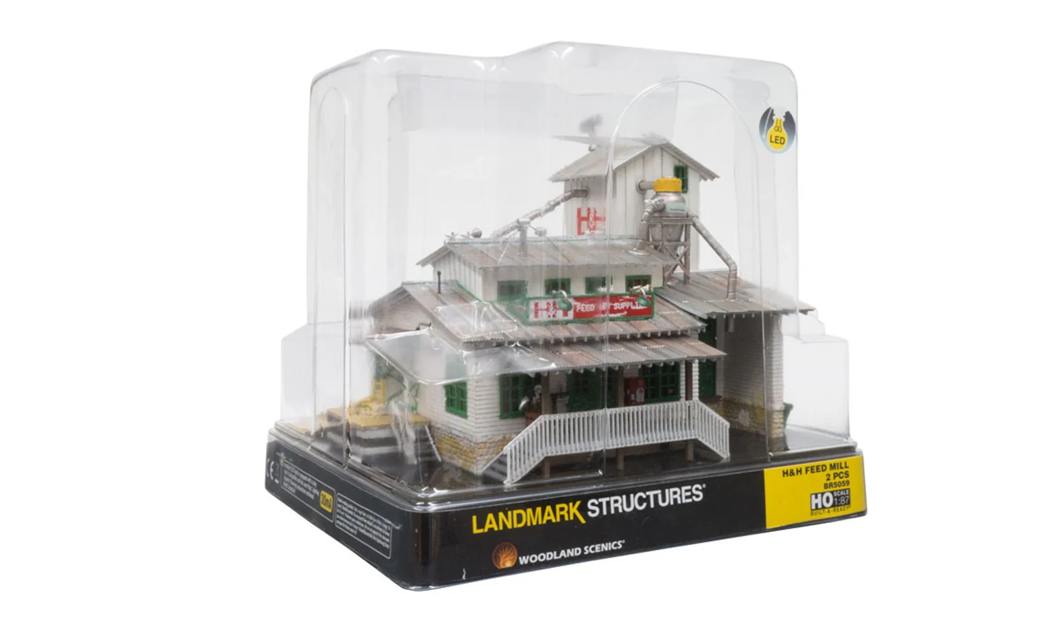 WBR5059 BR5059 Woodland Scenics - HO Scale Buildings - H & H Feed Mill - Image 5
