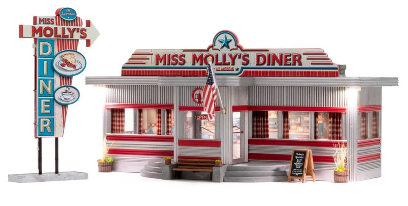 WBR5066 BR5066 Woodland Scenics - HO Scale Buildings - Miss Molly's Diner