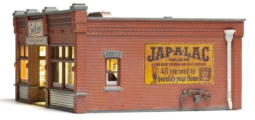 WBR5069 Woodland Scenics - HO Scale Buildings - Smith Brothers TV & Appliance - Image 4