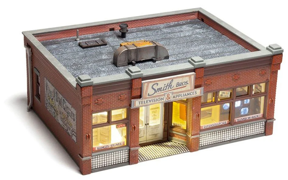 WBR5069 Woodland Scenics - HO Scale Buildings - Smith Brothers TV & Appliance - Image 5