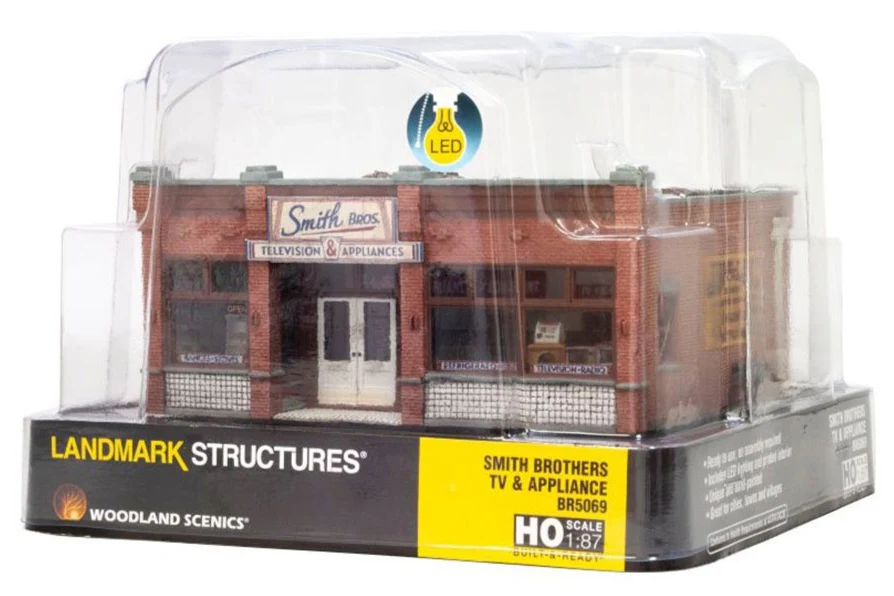 WBR5069 Woodland Scenics - HO Scale Buildings - Smith Brothers TV & Appliance - Image 8