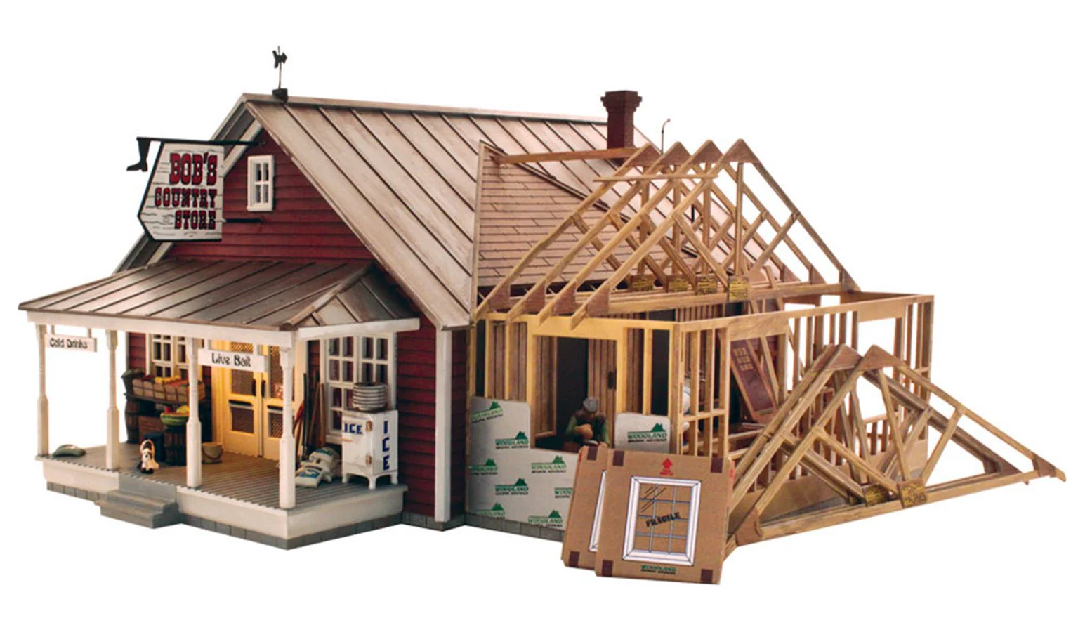 WBR5845 BR5845 Woodland Scenics - O Gauge Buildings - Country Store Expansion