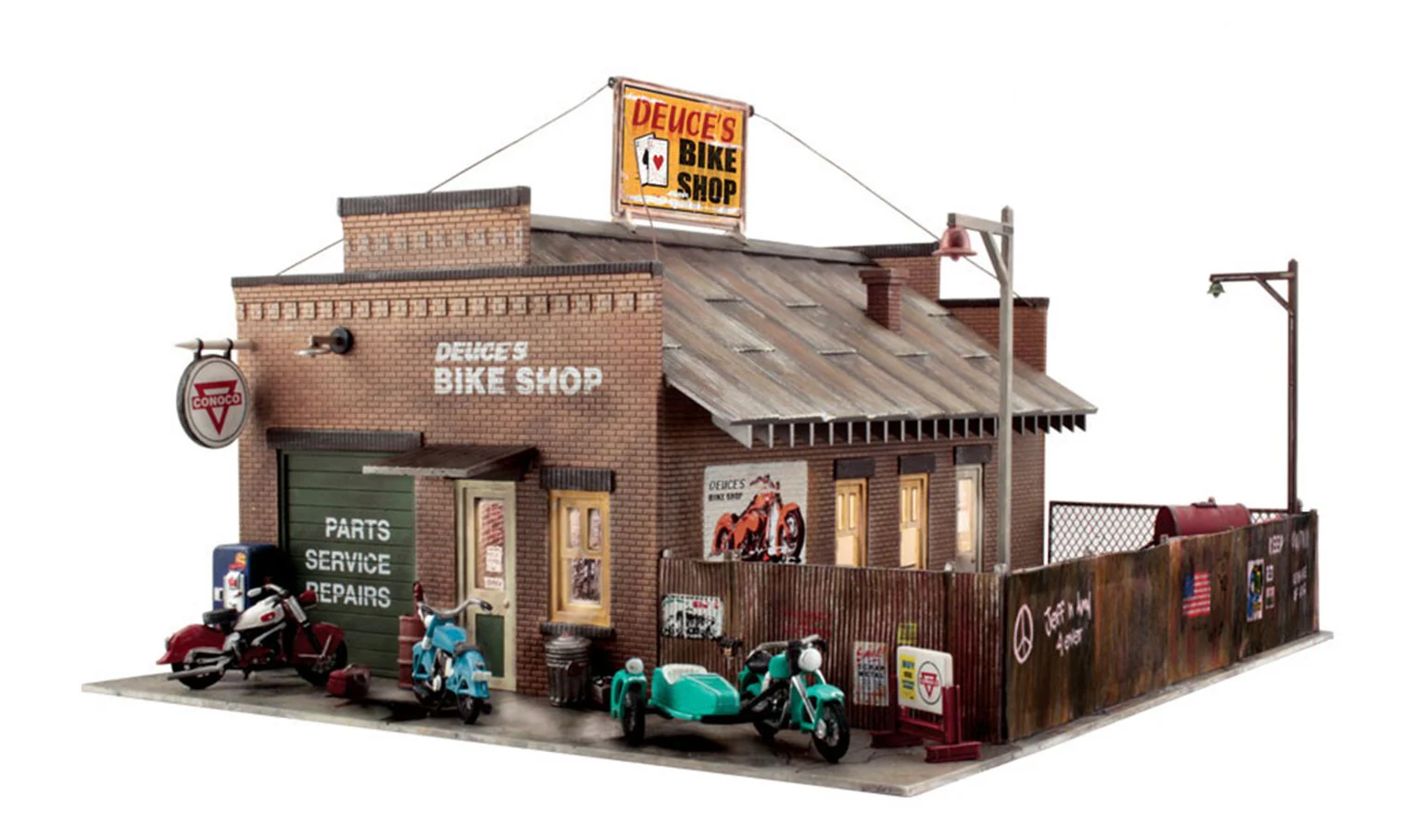 WBR5846 BR5846 Woodland Scenics - O Gauge Buildings - Deuce's Bike Shop