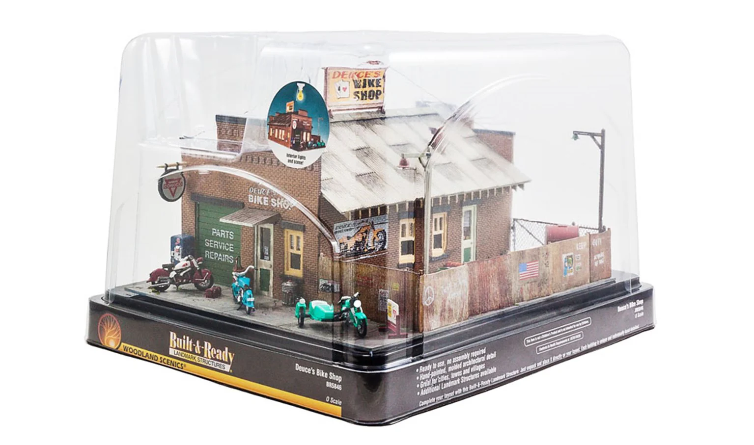 WBR5846 BR5846 Woodland Scenics - O Gauge Buildings - Deuce's Bike Shop - Image 6