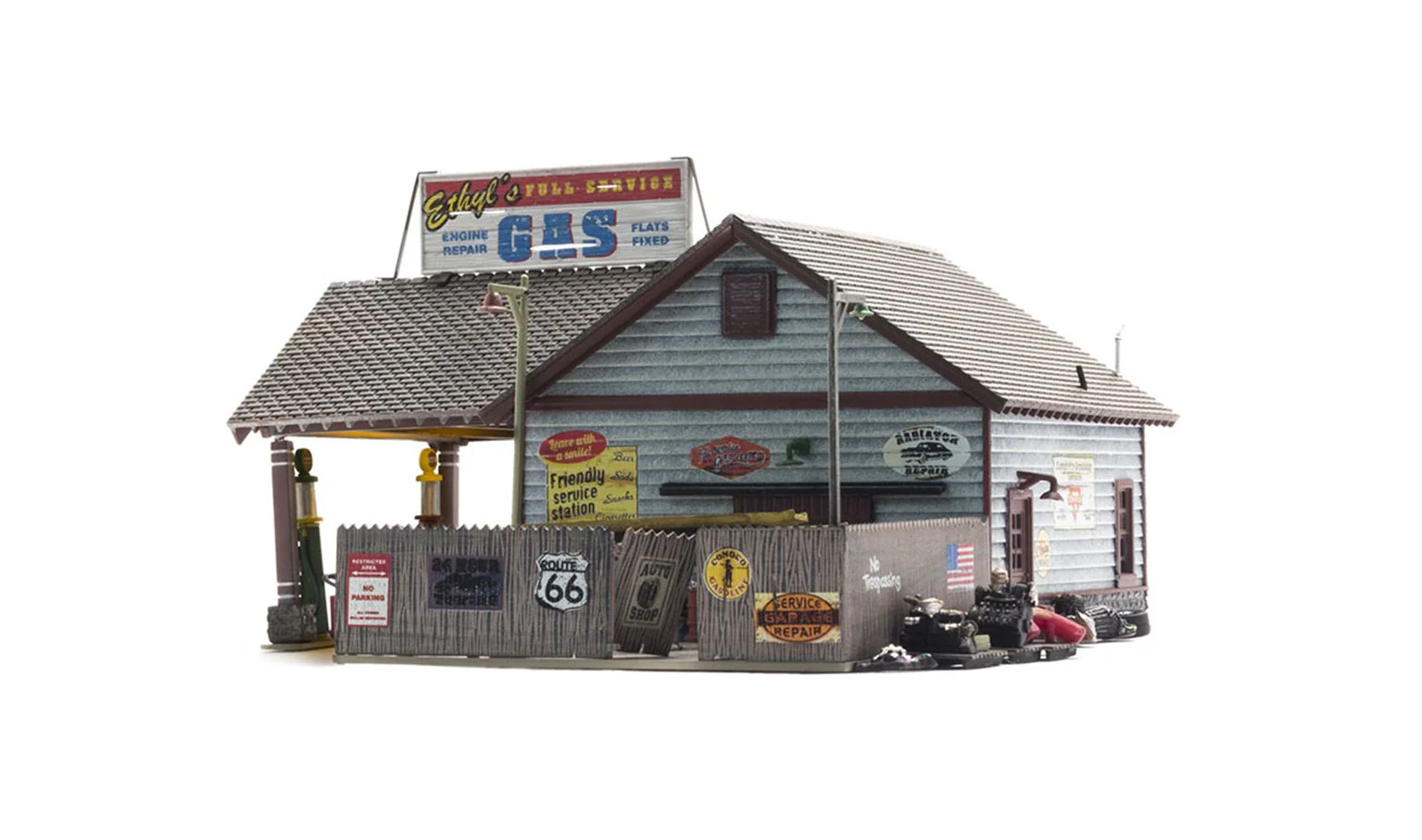 WBR5849 BR5849 Woodland Scenics - O Gauge Buildings - Ethyl's Gas & Service - Image 2