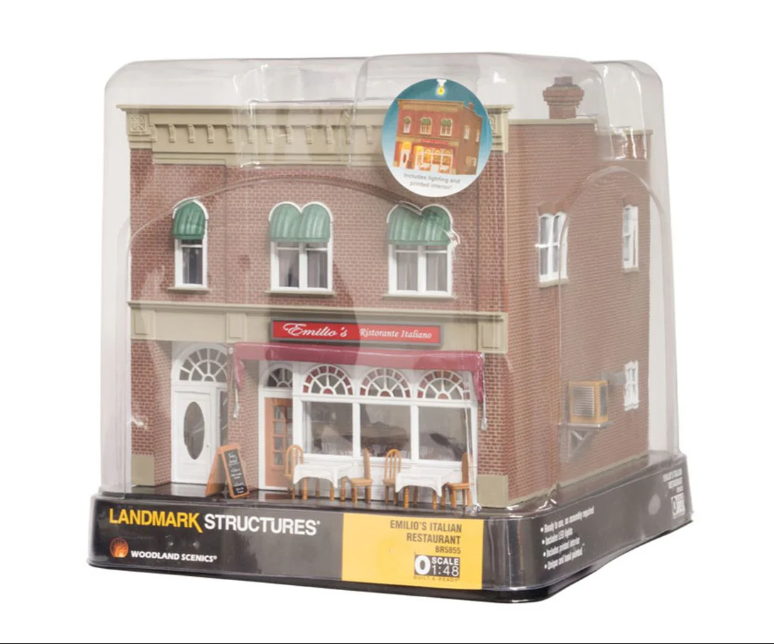 WBR5855 BR5855 Woodland Scenics - O Gauge Buildings - Emilio's Italian Restaurant - Image 4