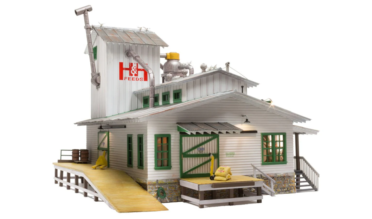 WBR5859 BR5859 Woodland Scenics - O Gauge Buildings - H & H Feed Mill - Image 2