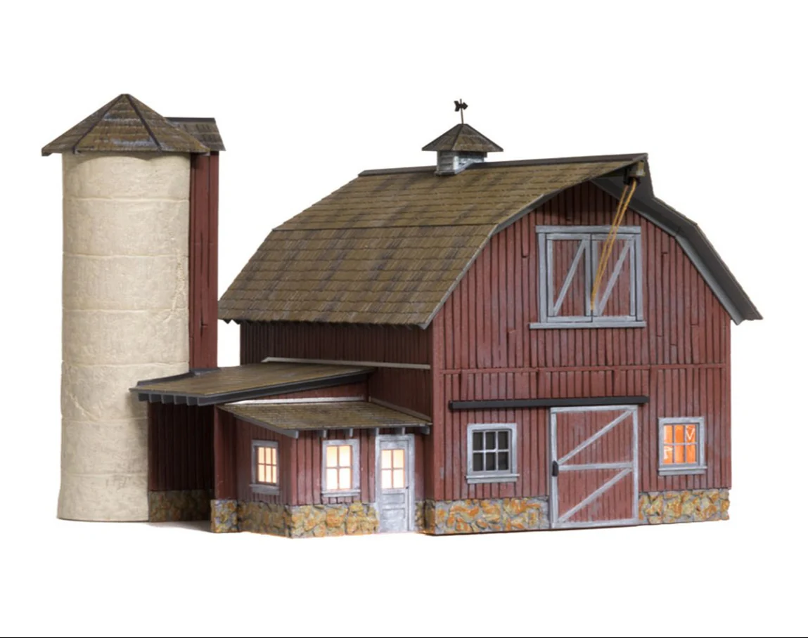 WBR5865 BR5865 WOODLAND SCENICS - O GAUGE BUILDINGS - Old Weathered Barn
