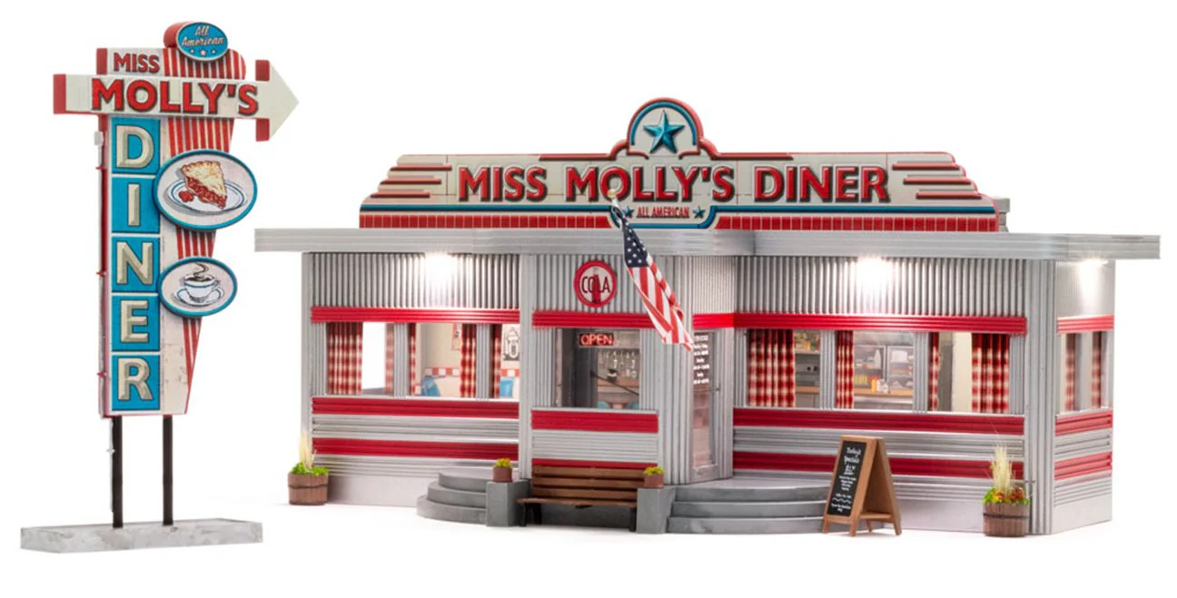 WBR5870 BR5870 Woodland Scenics - O Gauge Buildings - Miss Molly's Diner