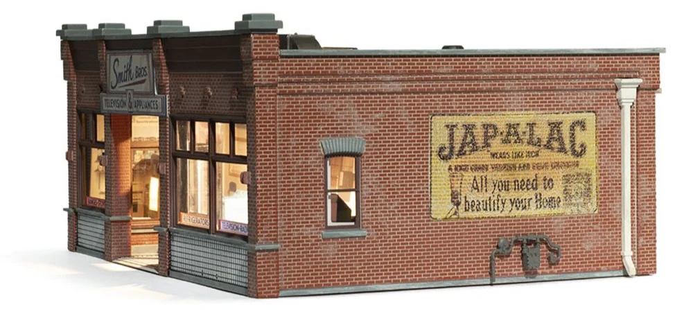 WBR5873 Woodland Scenics - O Gauge Buildings - Smith Brothers TV & Appliance - Image 4