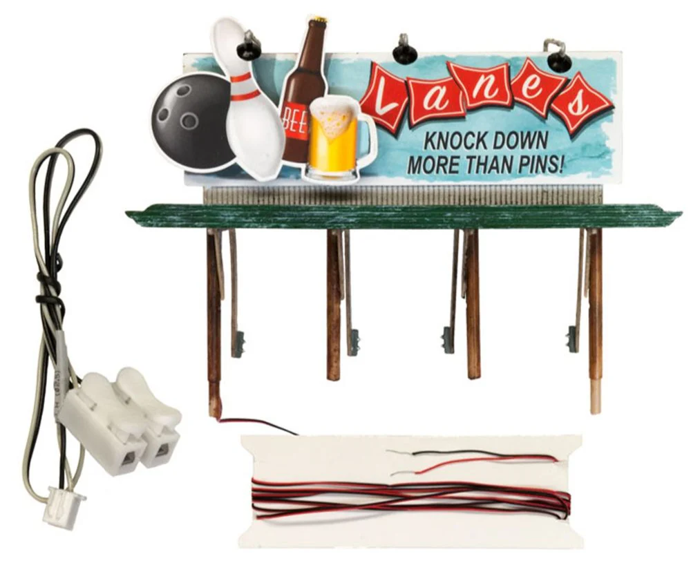 WJP5796 HO Lanes Bowling & Bar with LED Lights - Image 5