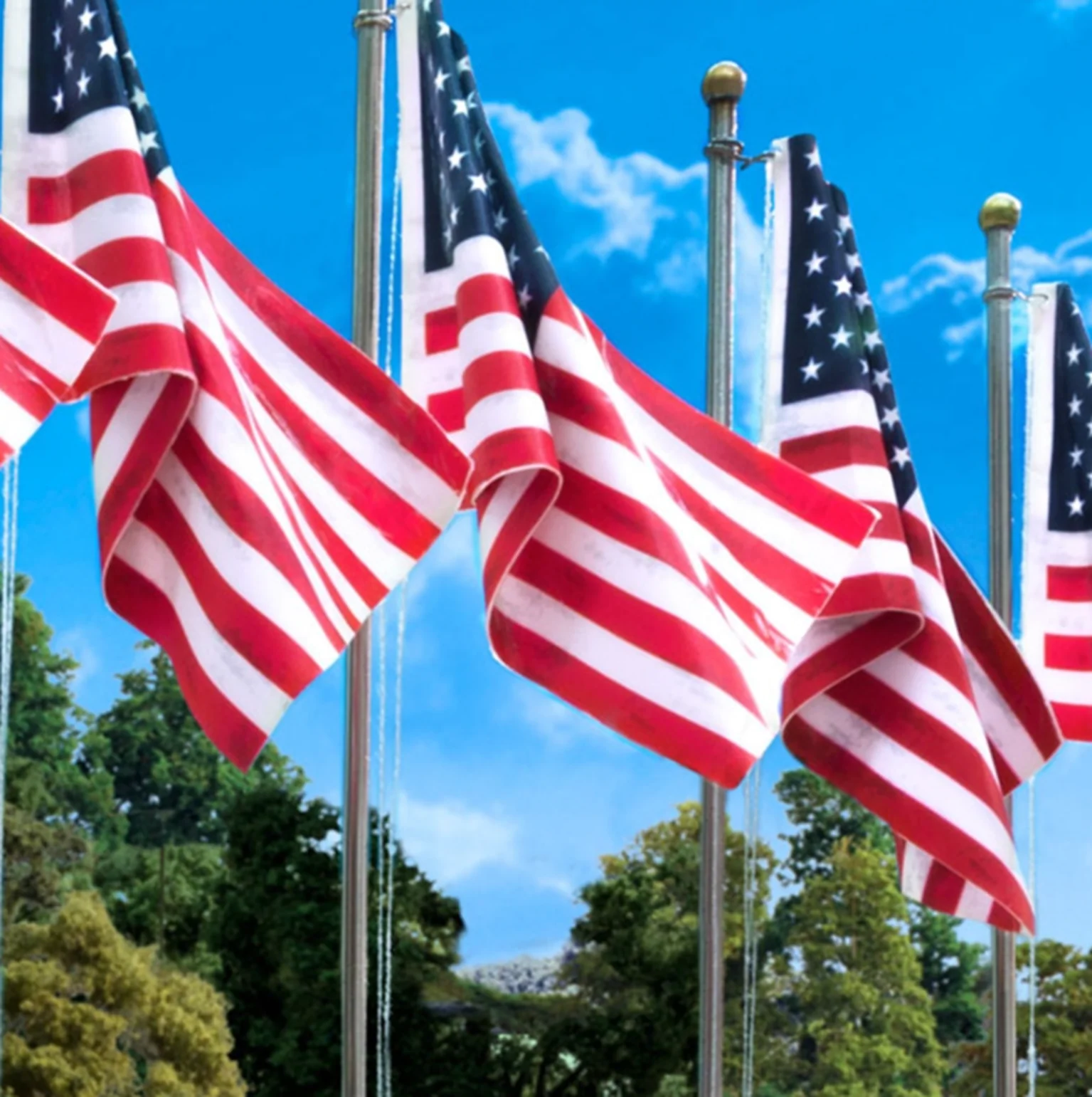 WJP5951 JP5951 Woodland Scenics - US Flag Pole - Medium - Image 3