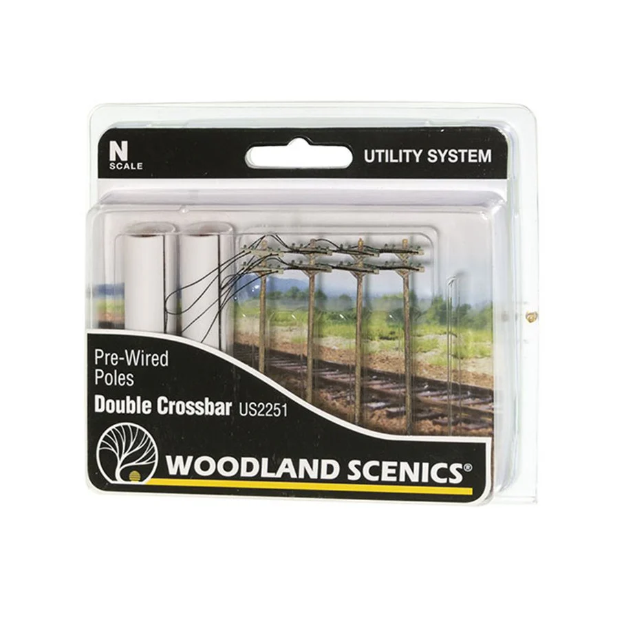 WUS2251 US2251 Utility System Wired Poles Double Crossbar