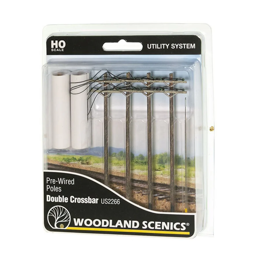 WUS2266 US2266 Utility System Wired Poles Double Crossbar