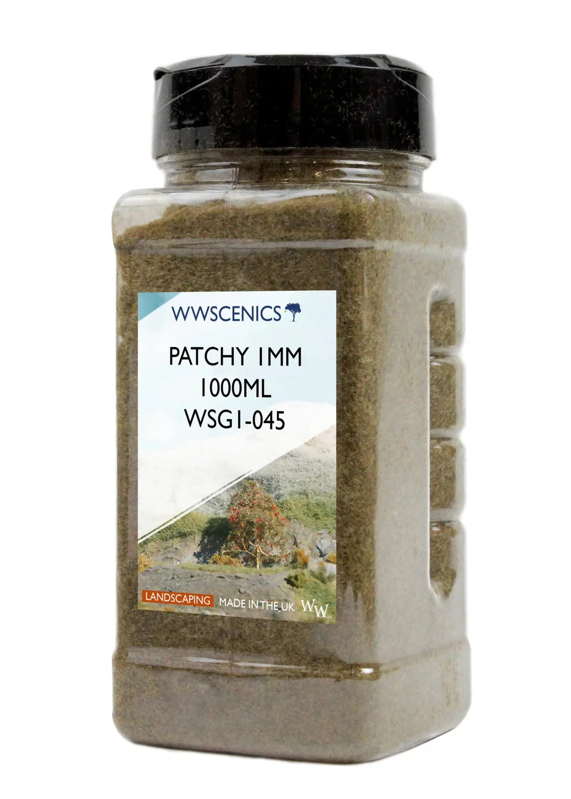 WSG1-045 1mm Patchy Static Grass - 1000g - Image 2