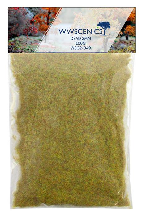 WSG2-049 WWS 2mm Dead Static Grass Refill - 100g