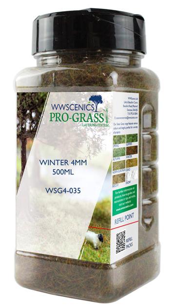 WSG4-035 WWS 4mm Winter Static Grass - 500ml Canister