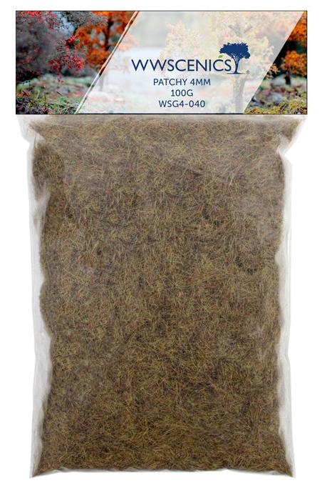WSG4-040 WWS 4mm Patchy Static Grass Refill - 100g