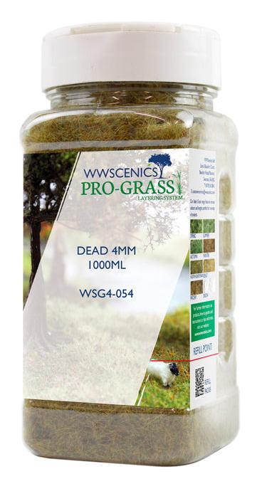 WSG4-054 WWS 4mm Dead Static Grass - 1000ml Canister