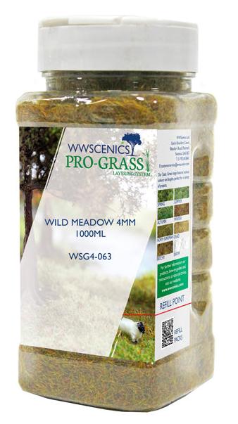 WSG4-063 WWS 4mm Wild Meadow Static Grass 1000ml Canister