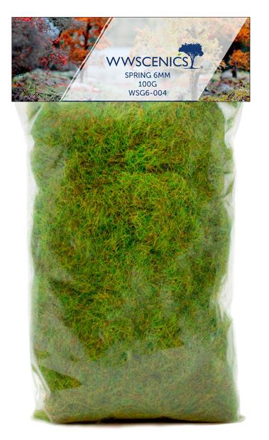 WSG6-004 WWS 6mm Spring Static Grass Refill - 100g
