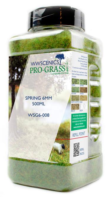 WSG6-008 WWS 6mm Spring Static Grass - 500ml Canister