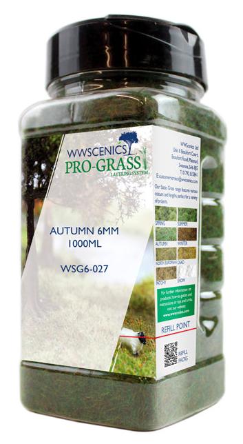 WSG6-027 WWS 6mm Autumn Static Grass - 1000ml Canister