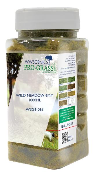 WSG6-063 WWS 6mm Wild Meadow Static Grass - 1000ml Canister