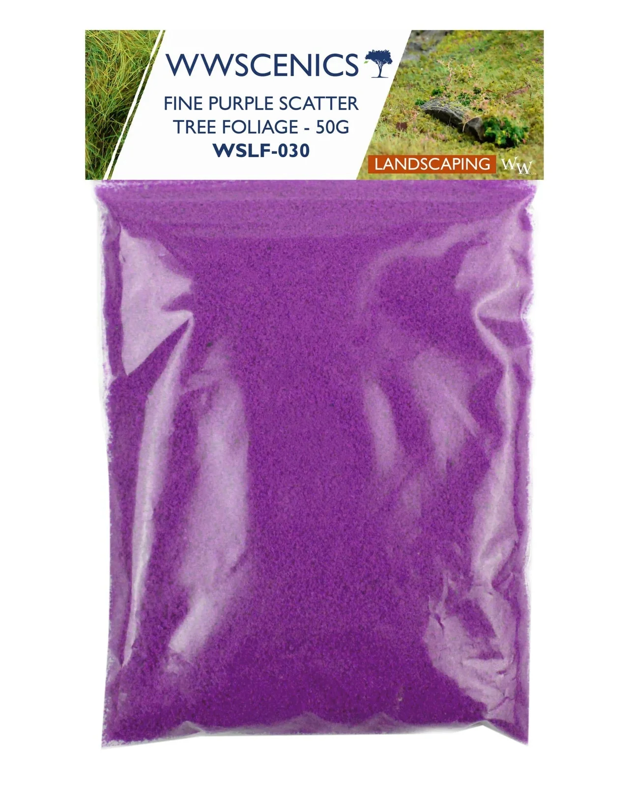 WSLF-030 Fine Purple Flower Flocks - 50g - Image 2