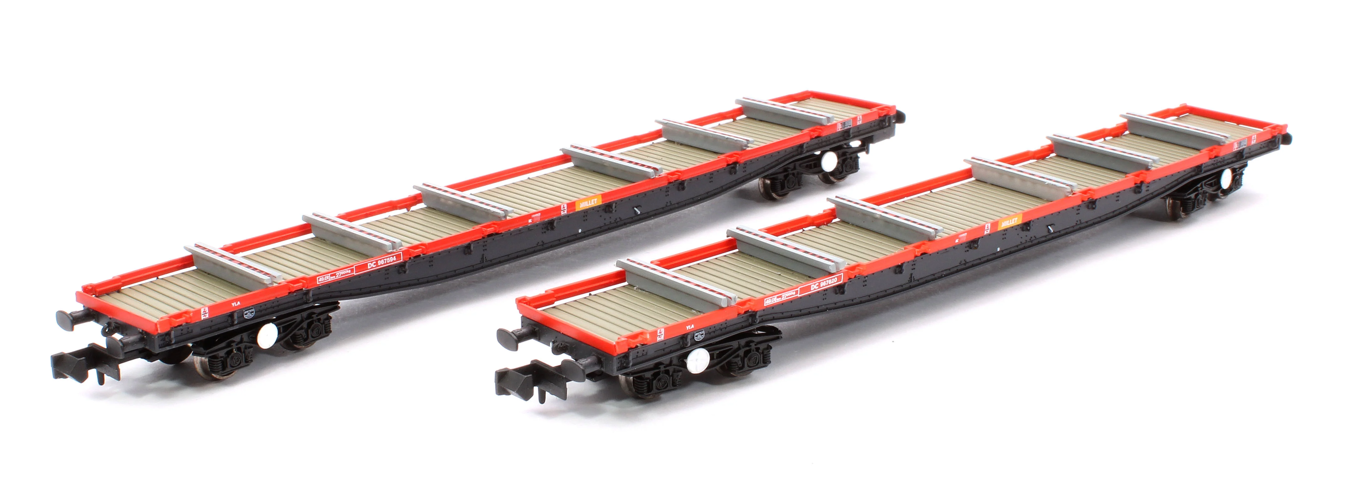 RT-N-YLA-205 YLA Mullets Railfreight Red & Yellow Mullet Branding Twin Pack No.DC967594 and DC967620